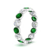 Load image into Gallery viewer, 2.40-carat-bezel-eternity-ring-emerald-in-white-gold-FDEWB10558-0.20CTGEMGRANGLE3-NL-WG