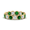 Load image into Gallery viewer, 2.40-carat-bezel-eternity-ring-emerald-in-yellow-gold-FDEWB10558-0.20CTGEMGRANGLE3-NL-YG