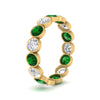 Load image into Gallery viewer, 2.40-carat-bezel-eternity-ring-emerald-in-yellow-gold-FDEWB10558-0.20CTGEMGRANGLE3-NL-YG