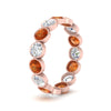Load image into Gallery viewer, 2.40-carat-bezel-eternity-ring-orange-sapphire-in-rose-gold-FDEWB10558-0.20CTGSAORANGLE3-NL-RG