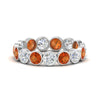 Load image into Gallery viewer, 2.40-carat-bezel-eternity-ring-orange-sapphire-in-white-gold-FDEWB10558-0.20CTGSAORANGLE3-NL-WG