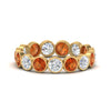 Load image into Gallery viewer, 2.40-carat-bezel-eternity-ring-orange-sapphire-in-yellow-gold-FDEWB10558-0.20CTGSAORANGLE3-NL-YG