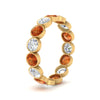 Load image into Gallery viewer, 2.40-carat-bezel-eternity-ring-orange-sapphire-in-yellow-gold-FDEWB10558-0.20CTGSAORANGLE3-NL-YG