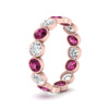 Load image into Gallery viewer, 2.40-carat-bezel-eternity-ring-pink-sapphire-in-rose-gold-FDEWB10558-0.20CTGSADRPIANGLE3-NL-RG