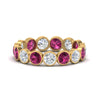 Load image into Gallery viewer, 2.40-carat-bezel-eternity-ring-pink-sapphire-in-yellow-gold-FDEWB10558-0.20CTGSADRPIANGLE3-NL-YG