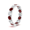 Load image into Gallery viewer, 2.40-carat-bezel-eternity-ring-ruby-in-white-gold-FDEWB10558-0.20CTGRUDRANGLE3-NL-WG