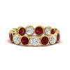 Load image into Gallery viewer, 2.40-carat-bezel-eternity-ring-ruby-in-yellow-gold-FDEWB10558-0.20CTGRUDRANGLE3-NL-YG