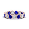 Load image into Gallery viewer, 2.40-carat-bezel-eternity-ring-sapphire-in-rose-gold-FDEWB10558-0.20CTGSABLANGLE3-NL-RG