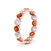 Load image into Gallery viewer, 2.40-carat-orange-sapphire-bezel-eternity-ring-in-rose-gold-FDEWB10558-0.15CTGSAORANGLE3-NL-RG
