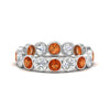 Load image into Gallery viewer, 2.40-carat-orange-sapphire-bezel-eternity-ring-in-white-gold-FDEWB10558-0.15CTGSAORANGLE3-NL-WG