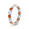 Load image into Gallery viewer, 2.40-carat-orange-sapphire-bezel-eternity-ring-in-white-gold-FDEWB10558-0.15CTGSAORANGLE3-NL-WG