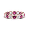 Load image into Gallery viewer, 2.40-carat-pink-sapphire-bezel-eternity-ring-in-rose-gold-FDEWB10558-0.15CTGSADRPIANGLE3-NL-RG