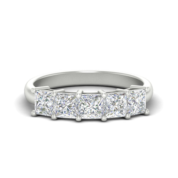 2.5 Ct. Princess Cut Five Stone Anniversary Ring
