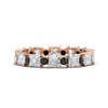 Load image into Gallery viewer, 2.50-carat-art-deco-princess-diamond-eternity-band-with-black-diamond-in-rose-gold-fdewb10256prgblacksleep-3.00mm-nl-rg
