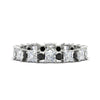 Load image into Gallery viewer, 2.50-carat-art-deco-princess-diamond-eternity-band-with-black-diamond-in-white-gold-fdewb10256prgblacksleep-3.00mm-nl-wg