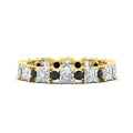 Thumbnail 101 - 2.50-carat-art-deco-princess-diamond-eternity-band-with-black-diamond-in-yellow-gold-fdewb10256prgblacksleep-3.00mm-nl-yg
