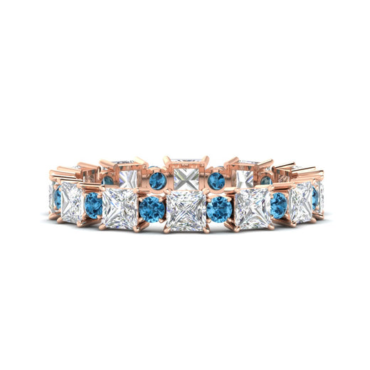 2.50-carat-art-deco-princess-diamond-eternity-band-with-blue-topaz-in-rose-gold-fdewb10256prgicbltosleep-3.00mm-nl-rg