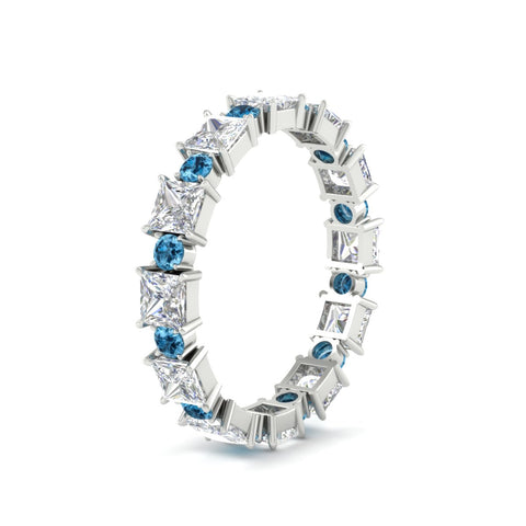 2.50-carat-art-deco-princess-diamond-eternity-band-with-blue-topaz-in-white-gold-fdewb10256prgicbltoangle2-3.00mm-nl-wg
