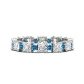 Thumbnail 32 - 2.50-carat-art-deco-princess-diamond-eternity-band-with-blue-topaz-in-white-gold-fdewb10256prgicbltosleep-3.00mm-nl-wg