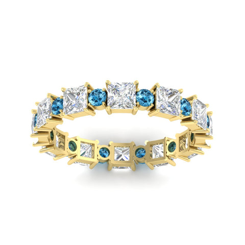 2.50-carat-art-deco-princess-diamond-eternity-band-with-blue-topaz-in-yellow-gold-fdewb10256prgicbltoangle5-3.00mm-nl-yg