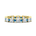 Thumbnail 105 - 2.50-carat-art-deco-princess-diamond-eternity-band-with-blue-topaz-in-yellow-gold-fdewb10256prgicbltosleep-3.00mm-nl-yg