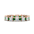 Thumbnail 56 - 2.50-carat-art-deco-princess-diamond-eternity-band-with-emerald-in-rose-gold-fdewb10256prgemgrsleep-3.00mm-nl-rg
