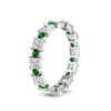 Load image into Gallery viewer, 2.50-carat-art-deco-princess-diamond-eternity-band-with-emerald-in-white-gold-fdewb10256prgemgrangle2-3.00mm-nl-wg