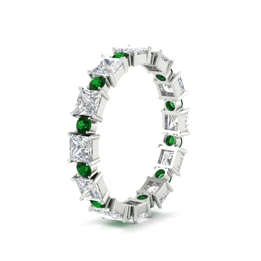 2.50-carat-art-deco-princess-diamond-eternity-band-with-emerald-in-white-gold-fdewb10256prgemgrangle2-3.00mm-nl-wg