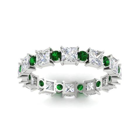 2.50-carat-art-deco-princess-diamond-eternity-band-with-emerald-in-white-gold-fdewb10256prgemgrangle5-3.00mm-nl-wg