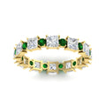 Thumbnail 95 - 2.50-carat-art-deco-princess-diamond-eternity-band-with-emerald-in-yellow-gold-fdewb10256prgemgrangle5-3.00mm-nl-yg