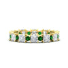 Load image into Gallery viewer, 2.50-carat-art-deco-princess-diamond-eternity-band-with-emerald-in-yellow-gold-fdewb10256prgemgrsleep-3.00mm-nl-yg