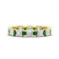 Thumbnail 93 - 2.50-carat-art-deco-princess-diamond-eternity-band-with-emerald-in-yellow-gold-fdewb10256prgemgrsleep-3.00mm-nl-yg