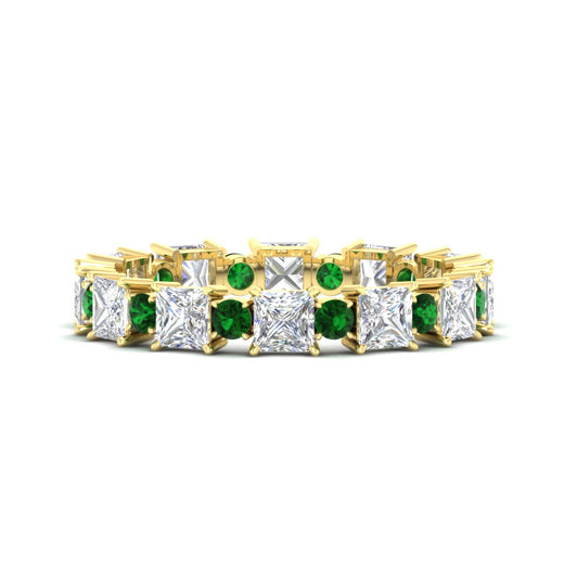 2.50-carat-art-deco-princess-diamond-eternity-band-with-emerald-in-yellow-gold-fdewb10256prgemgrsleep-3.00mm-nl-yg