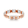 Load image into Gallery viewer, 2.50-carat-art-deco-princess-diamond-eternity-band-with-orange-saphhire-in-rose-gold-fdewb10256prgsaorangle5-3.00mm-nl-rg