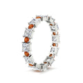 Thumbnail 19 - 2.50-carat-art-deco-princess-diamond-eternity-band-with-orange-saphhire-in-white-gold-fdewb10256prgsaorangle2-3.00mm-nl-wg