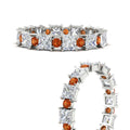 Thumbnail 17 - 2.50-carat-art-deco-princess-diamond-eternity-band-with-orange-saphhire-in-white-gold-fdewb10256prgsaorangle3-3.00mm-nl-wg