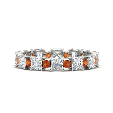 2.50-carat-art-deco-princess-diamond-eternity-band-with-orange-saphhire-in-white-gold-fdewb10256prgsaorsleep-3.00mm-nl-wg