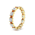 Thumbnail 92 - 2.50-carat-art-deco-princess-diamond-eternity-band-with-orange-saphhire-in-yellow-gold-fdewb10256prgsaorangle2-3.00mm-nl-yg
