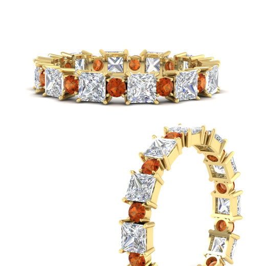 2.50-carat-art-deco-princess-diamond-eternity-band-with-orange-saphhire-in-yellow-gold-fdewb10256prgsaorangle3-3.00mm-nl-yg