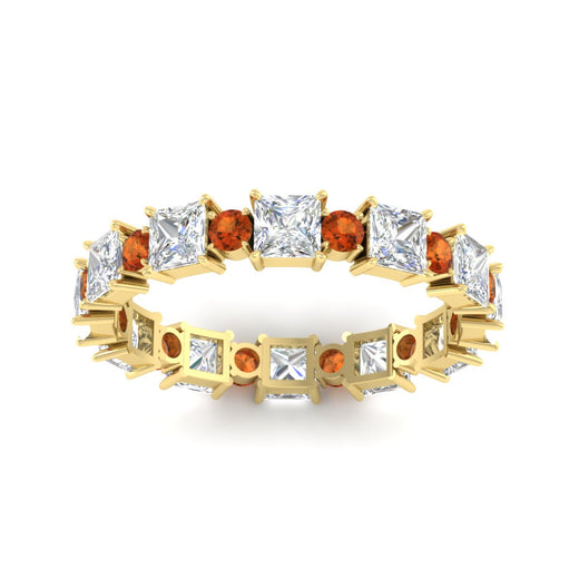 2.50-carat-art-deco-princess-diamond-eternity-band-with-orange-saphhire-in-yellow-gold-fdewb10256prgsaorangle5-3.00mm-nl-yg
