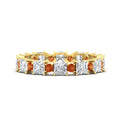 Thumbnail 89 - 2.50-carat-art-deco-princess-diamond-eternity-band-with-orange-saphhire-in-yellow-gold-fdewb10256prgsaorsleep-3.00mm-nl-yg