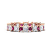 Load image into Gallery viewer, 2.50-carat-art-deco-princess-diamond-eternity-band-with-pink-sapphire-in-rose-gold-fdewb10256prgsadrpisleep-3.00mm-nl-rg