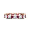 Thumbnail 48 - 2.50-carat-art-deco-princess-diamond-eternity-band-with-pink-sapphire-in-rose-gold-fdewb10256prgsadrpisleep-3.00mm-nl-rg