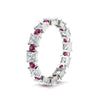 Load image into Gallery viewer, 2.50-carat-art-deco-princess-diamond-eternity-band-with-pink-sapphire-in-white-gold-fdewb10256prgsadrpiangle2-3.00mm-nl-wg
