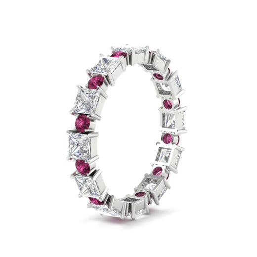 2.50-carat-art-deco-princess-diamond-eternity-band-with-pink-sapphire-in-white-gold-fdewb10256prgsadrpiangle2-3.00mm-nl-wg