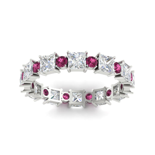 2.50-carat-art-deco-princess-diamond-eternity-band-with-pink-sapphire-in-white-gold-fdewb10256prgsadrpiangle5-3.00mm-nl-wg