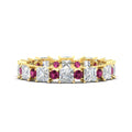 Thumbnail 85 - 2.50-carat-art-deco-princess-diamond-eternity-band-with-pink-sapphire-in-yellow-gold-fdewb10256prgsadrpisleep-3.00mm-nl-yg