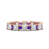 Load image into Gallery viewer, 2.50-carat-art-deco-princess-diamond-eternity-band-with-purple-amethyst-in-rose-gold-fdewb10256prgvitosleep-3.00mm-nl-rg