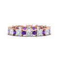 Thumbnail 72 - 2.50-carat-art-deco-princess-diamond-eternity-band-with-purple-amethyst-in-rose-gold-fdewb10256prgvitosleep-3.00mm-nl-rg