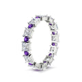 Thumbnail 39 - 2.50-carat-art-deco-princess-diamond-eternity-band-with-purple-amethyst-in-white-gold-fdewb10256prgvitoangle2-3.00mm-nl-wg